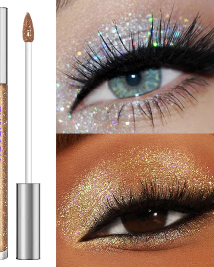 Glitter Liquid Eyeshadow, Silver Monochrome Tone, Waterproof Makeup Effect, Shimmer Pigment Eye Shadow Pallete Set