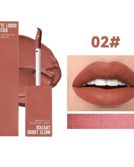 Cheap Matte Ink Liquid Lipstick Non-stick Cup Long Lasting Velvet Nude Lip Gloss Waterproof Lips Tint Waterproof Korean Make Up