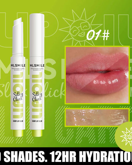 Mirror Glass Solid Lip Glaze Water Light Creamy Lip Gloss 12Hr Moisturizing Tint Avocado Lip Oil Balm Press Lipstick Cosmetic
