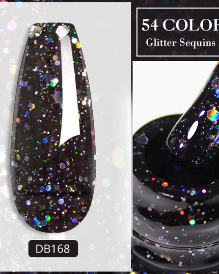 7ml Snowflake Gel Nail Polish UV LED Semi Permanent Milky White Pink Glitter Snow Sequins Gel Nails Art Design Varnish Manicure
