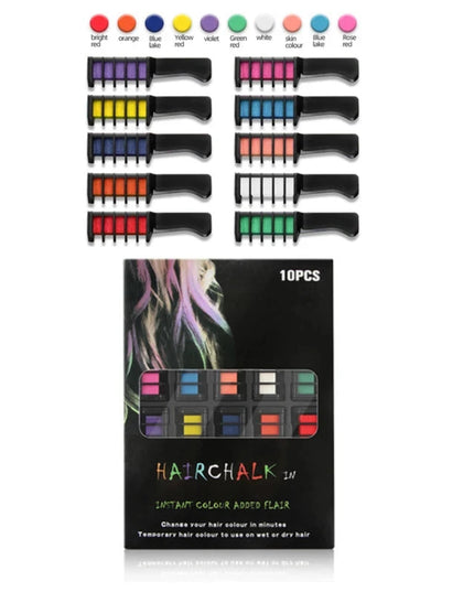 10PCS Children Multi Color Hair Dye Comb Set Fashion Makeup Toy Kits Disposable Hair Dyeing Comb Toys For Girl Paint Hair