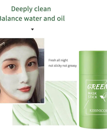 40g Remove Blackhead Green Tea Solid Mask Cleans Pores Stick Facial Blemish Black Dots Shrink Pores Korean Skin Care Cosmetics