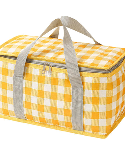 Camping Storage Bag Large Capacity Portable Ice Pack Bag Cold Protection Insulated Lunch Bag Waterproof for Spring Outing Travel