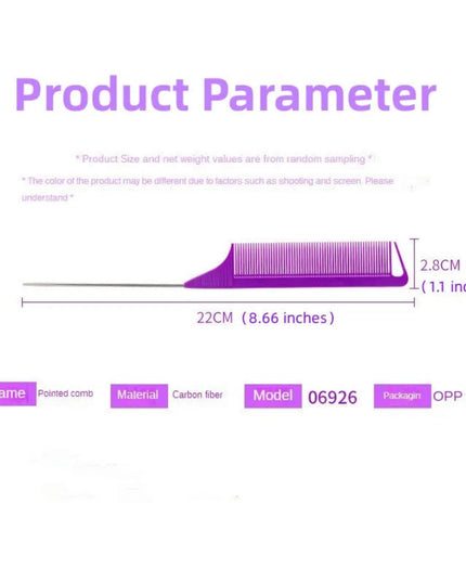 1PC Professional Candy Color Hair Styling Pointy Tail Comb for Wig, Partition, Braid, Hair Dye, and Highlights Hair Tool