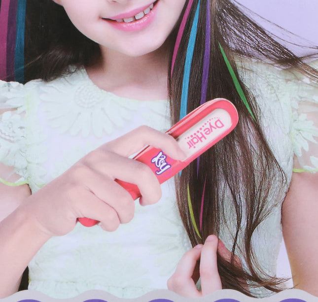 Children's Simulated Hair Dyeing Stick Set DIY Hair and Makeup Tools Girl's House Hair Accessories and Makeup Toy Gifts
