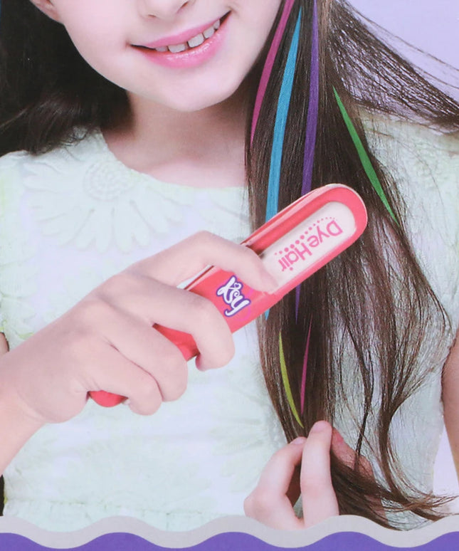 Children's Simulated Hair Dyeing Stick Set DIY Hair and Makeup Tools Girl's House Hair Accessories and Makeup Toy Gifts