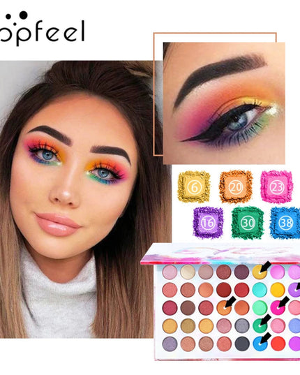 POPFEEL 40 Color Eyeshadow Palette Colorful Pearlescent Matte Multi-color Combination Makeup Eyeshadow