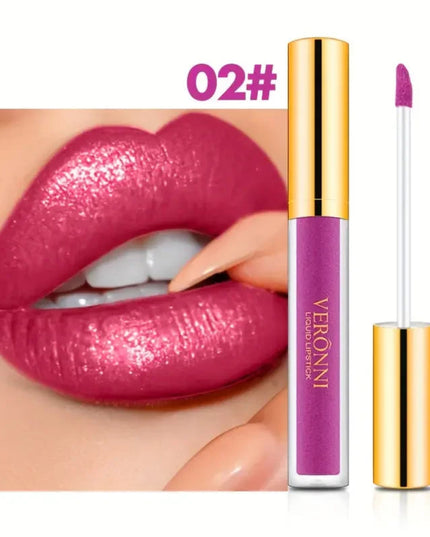 10-Shade Diamond Shine Lip Gloss High Pigment, Non Stick Cup SmudgeProof Long-Lasting for All Skin Types Glitter Liquid Lipstick