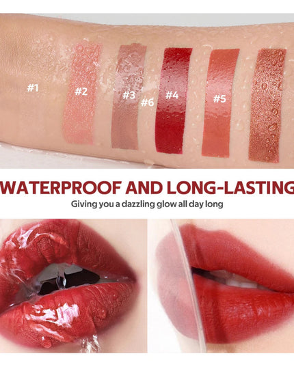 Lake rain Christmas Lip Gloss Set Long Lasting Moisturizing Waterproof Portable Travel Kit Ideal Thanksgiving Christmas Gift