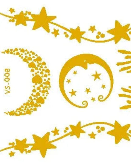 Halloween Christmas Festival Glitter Tattoos Sticker Freckle Sparkles Tattoo Women Metallic Star Moon Face Temporary Tattoos