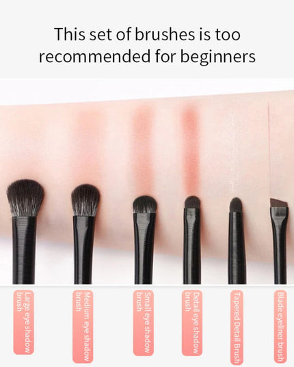 Natural Eye Makeup Brushes Set Eyeshadow Brush Eyebrow Contour Eyeliner Brush Women Eyes Cosmetic Blending Detail Make Up Tools
