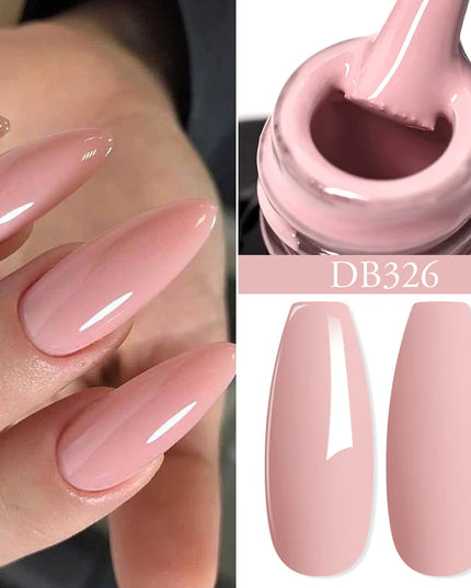 7ml Snowflake Gel Nail Polish UV LED Semi Permanent Milky White Pink Glitter Snow Sequins Gel Nails Art Design Varnish Manicure