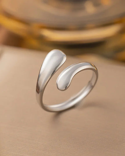New Sliver Color Cubic Zirconia Snake Ring for Women Fashion Open Adjustable Finger Rings Party Wedding Statement Jewelry Gifts