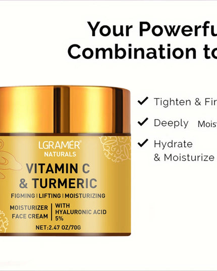 Turmeric Vitamin C Face cream Retinol Moisturizing Firming Hyaluronic Lightening Repairing Smooth Skincare Whitening Creams
