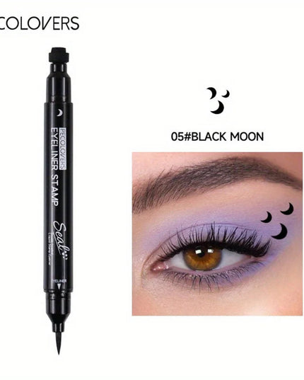 7 Styles Eyeliner Stamp Pen Red Black Liquid Eyeliner Pen Double-ended Lazy Eye Liner Pencil Fast Drying Waterproof Eye Makeup