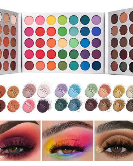 65-Color Eyeshadow Palette Makeup-High Pigmented Eye make up Tool Matte Glitter Finishes for Festival Christmas Cosmetics makeup