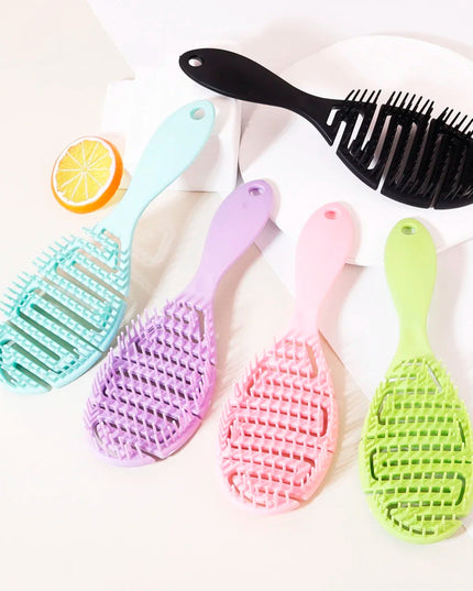 Scalp Massage Hair Brush Hollow Anti static Wet Hair Drying Hair Dryer Hair Brush Styling Tool Special for real hair wigs