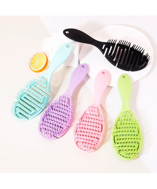 Scalp Massage Hair Brush Hollow Anti static Wet Hair Drying Hair Dryer Hair Brush Styling Tool Special for real hair wigs