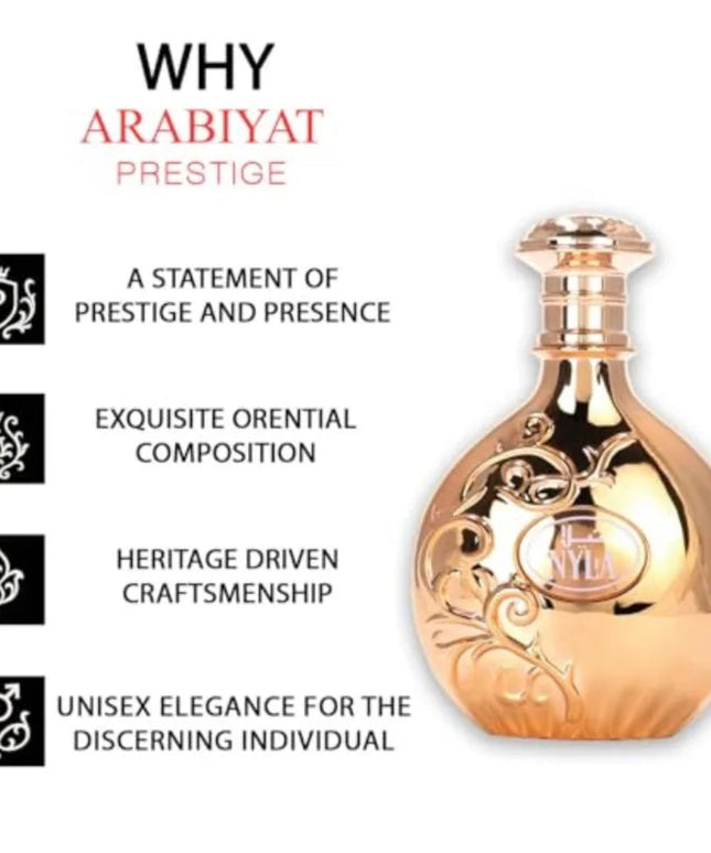 ARABIYAT Prestige Nyla Eau De Parfum Jasmine Perfume Rose 2.7 Fl Oz