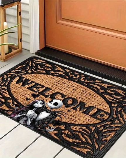 MINISO Disney Nightmare Before Christmas Welcome Mat Door Mat Perfect for Bedroom Bathroom Kitchen Seasonal Halloween Decoration