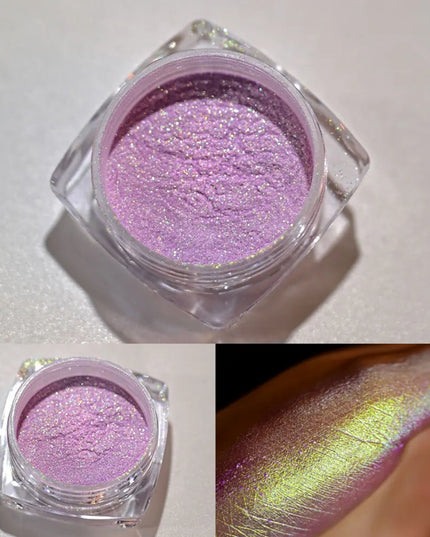 1 Box Multichrome Chameleon Powder Nail Glitter Aurora Neon Rainbow Pigment Chrome Powder Iridescent Eyeshadow Nail Rubing Dust