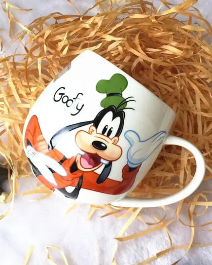 300ML Disney Mickey Mouse Minnie Mouse Coffee Mugs Cute Cartoon Donald Milk Mugs Creative Fashion Mugs Handle Kids Water Cup