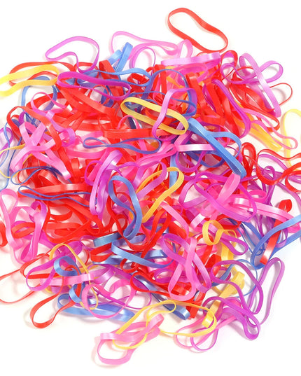 500Pcs Colorful Small Disposable Hair Bands Scrunchie Girls Elastic Rubber Band Ponytail Holder Hair Accessories Hair Ties