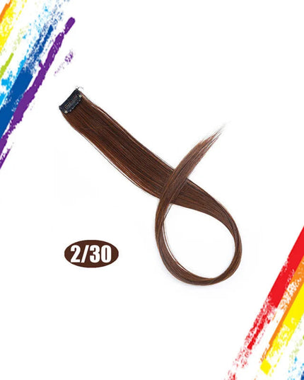 Multi-colors  Clip in Synthetic Hair Extensions 22 inch Rainbow Hairpieces for Girls Women Kids Favor Gift(Colorful Set)