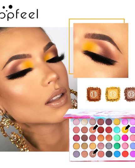 POPFEEL 40 Color Eyeshadow Palette Colorful Pearlescent Matte Multi-color Combination Makeup Eyeshadow