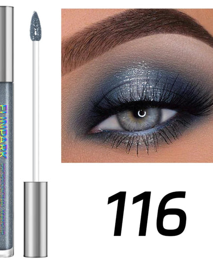 Glitter Liquid Eyeshadow, Silver Monochrome Tone, Waterproof Makeup Effect, Shimmer Pigment Eye Shadow Pallete Set