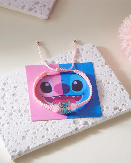 Disney Stitch Cartoon Bracelet Kawaii Lilo & Stitch Adjustable Wristband for Kids Girls Boys Gift Idea