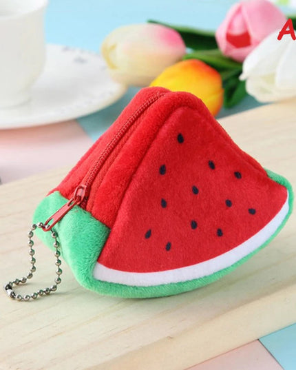 Cute Fruit Wallet Plush Coin Purse Women Change Purse Money bag Coin Purse Cartoon Fashion Sweet For Girl Gift Multifunction New