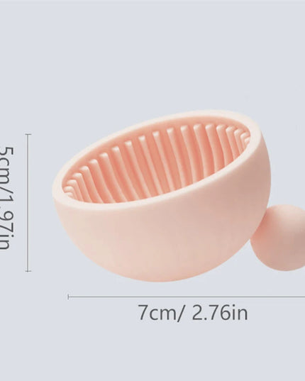 Silicone Makeup Brush Cleaner Powder Puff Cleaning Bowl Eyeshadow Brushes Wash Clean Mat Beauty Tools Soft Silicone Scrubber Box