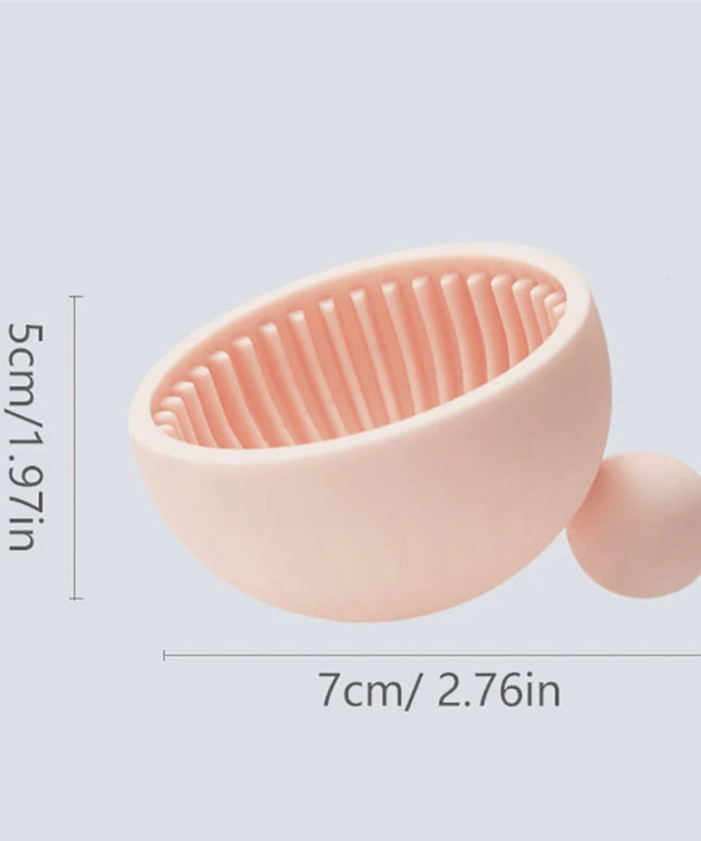 Silicone Makeup Brush Cleaner Powder Puff Cleaning Bowl Eyeshadow Brushes Wash Clean Mat Beauty Tools Soft Silicone Scrubber Box