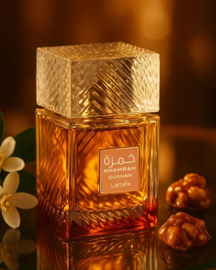 Lattafa Khamrah Dukhan Eau de Parfum Spray 100ml Original Arab Perfumes High Quality Lasting Oriental Perfume Cologne Makeup