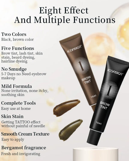 Eyelash Eyebrow Tint Permanent Dye Kit Waterproof Lasting Fast Tint Henna Brow Enhancers Cream Gel Makeup Tool