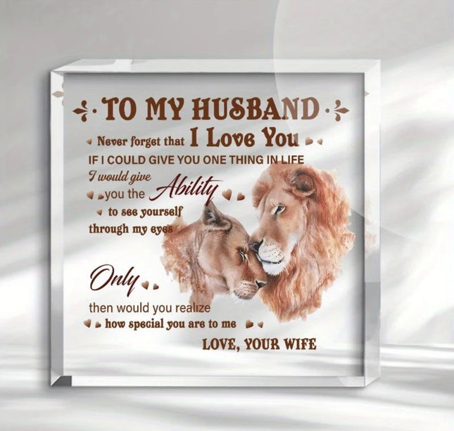 Husband Appreciation Plaque - Heartfelt Gift for Birthday, Valentine's & Father's Day