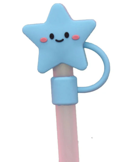 Straw Cover Cap Silicone Straw Topper Dust Proof 4pcs/8pcs Straw Plug Set Cute Cartoon Party Decor Suitable for 10mm Straws