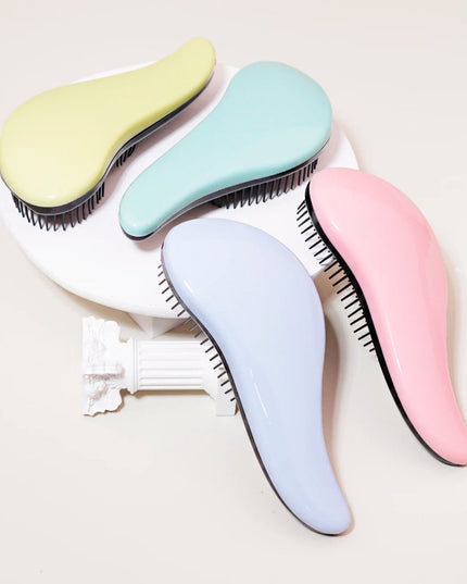 Antistatic massage brush winding shower massage brush wet hair curly brush salon hairdressing tool Special for real hair wigs