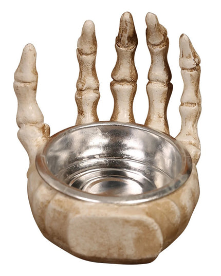 Halloween Skull Candle Holder Spooky Tealight Cup Gothic Decor Resin Candlestick Crafts for Party Halloween Decoration