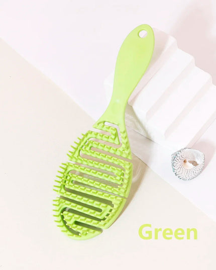 Scalp Massage Hair Brush Hollow Anti static Wet Hair Drying Hair Dryer Hair Brush Styling Tool Special for real hair wigs