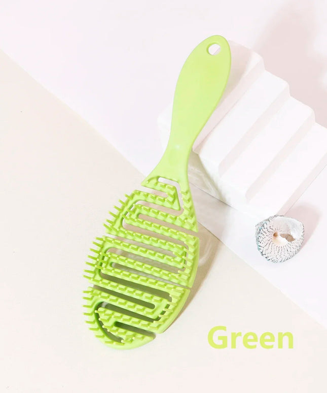 Scalp Massage Hair Brush Hollow Anti static Wet Hair Drying Hair Dryer Hair Brush Styling Tool Special for real hair wigs