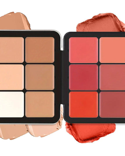 12-color iron box concealer blush cream matte highlight contour makeup all-in-one palette
