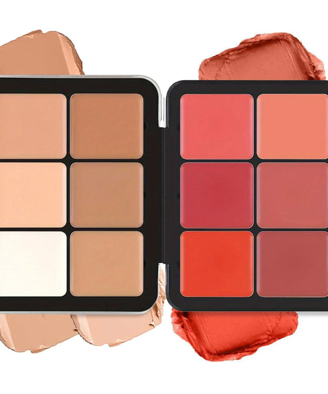 12-color iron box concealer blush cream matte highlight contour makeup all-in-one palette