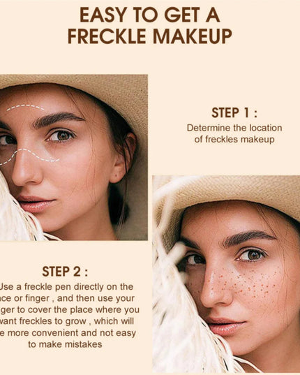 HANDAIYAN Natural Fake Freckle Pen Quick-Drying Waterproof Spot Pencil Makeup Tool for Facial Lifelike Fake Freckles Cosmetics