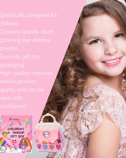 Children's Makeup Gift Box Safe and Non-toxic Princess Makeup Girl Toy Set Girl Makeup Lipstick Eyeshadow Makeup Set Gift Box