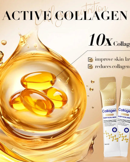 30pcs SADOER Collagen Sleeping Facial Masks Face skincare Moisturizing Brightening Firming Hydrating Face Mask Facial Skin Care