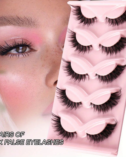 3Boxes(15Pairs) Cat Eye Lashes Fake Eyelashes Natural long Manga Lashes Winged End Eye Elongated Eyelashes Fake Lashes Makeup