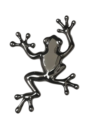 3D Metal Frog-shaped Car Sticker: Fun Car Badge for Trunk, Fender and Door Decoration & Modification Accessories