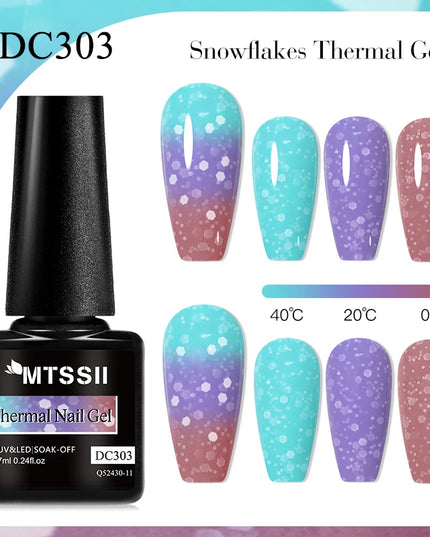 7ml Snowflake Gel Nail Polish UV LED Semi Permanent Milky White Pink Glitter Snow Sequins Gel Nails Art Design Varnish Manicure